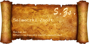 Selmeczki Zsolt névjegykártya