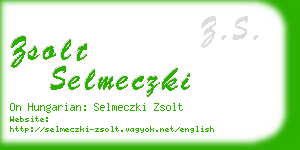 zsolt selmeczki business card